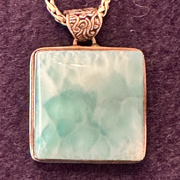 Larimar *Marahlago Pendant Sterling Silver - Picture 2 of 10